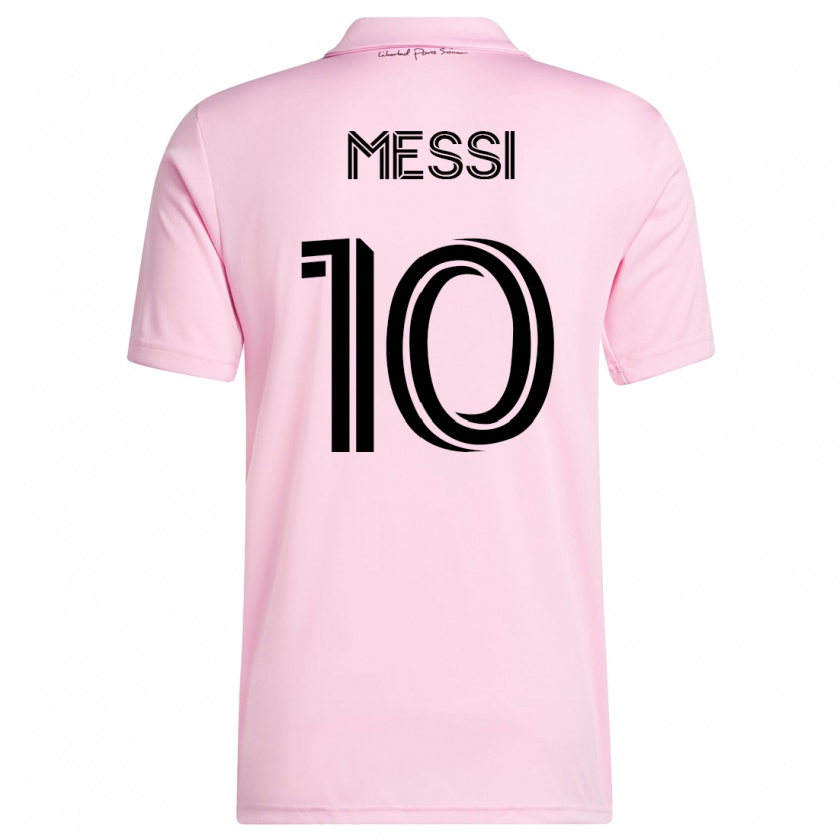 Kandiny Femme Maillot Lionel Messi #10 Rose Tenues Domicile 2023/24 T-Shirt