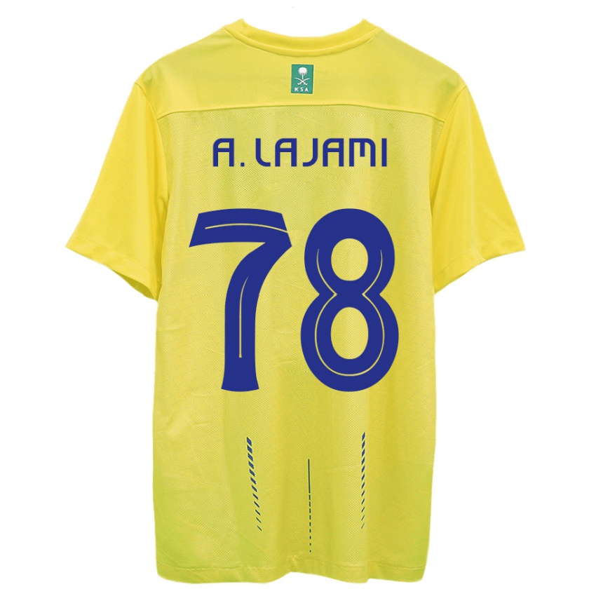 Kandiny Femme Maillot Ali Lajami #78 Jaune Tenues Domicile 2023/24 T-Shirt