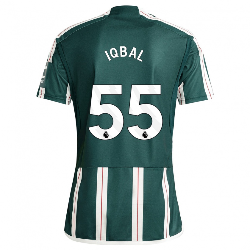 Kandiny Femme Maillot Zidane Iqbal #55 Vert Foncé Tenues Extérieur 2023/24 T-Shirt