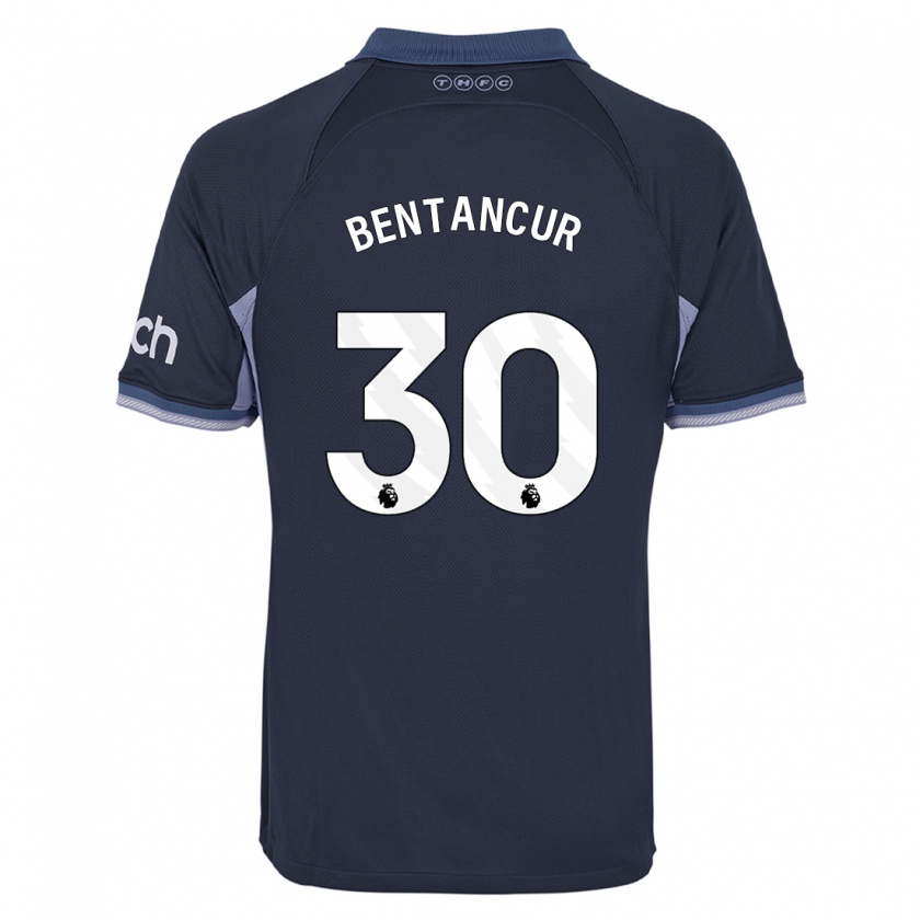 Kandiny Femme Maillot Rodrigo Bentancur #30 Bleu Foncé Tenues Extérieur 2023/24 T-Shirt