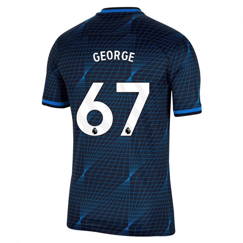 Kandiny Femme Maillot Tyrique George #67 Bleu Foncé Tenues Extérieur 2023/24 T-Shirt