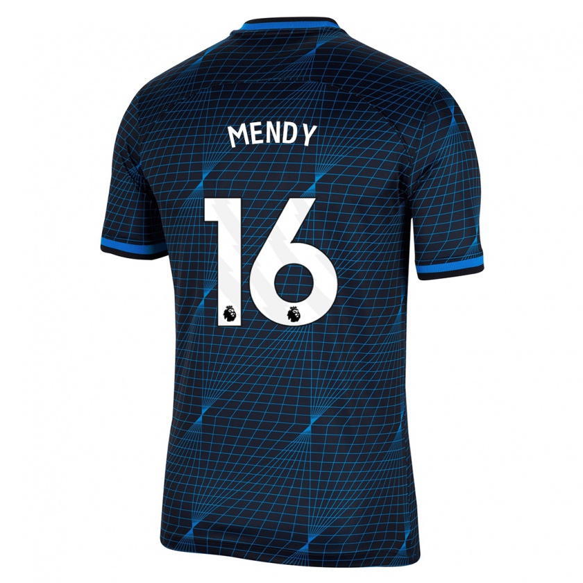 Kandiny Femme Maillot Edouard Mendy #16 Bleu Foncé Tenues Extérieur 2023/24 T-Shirt