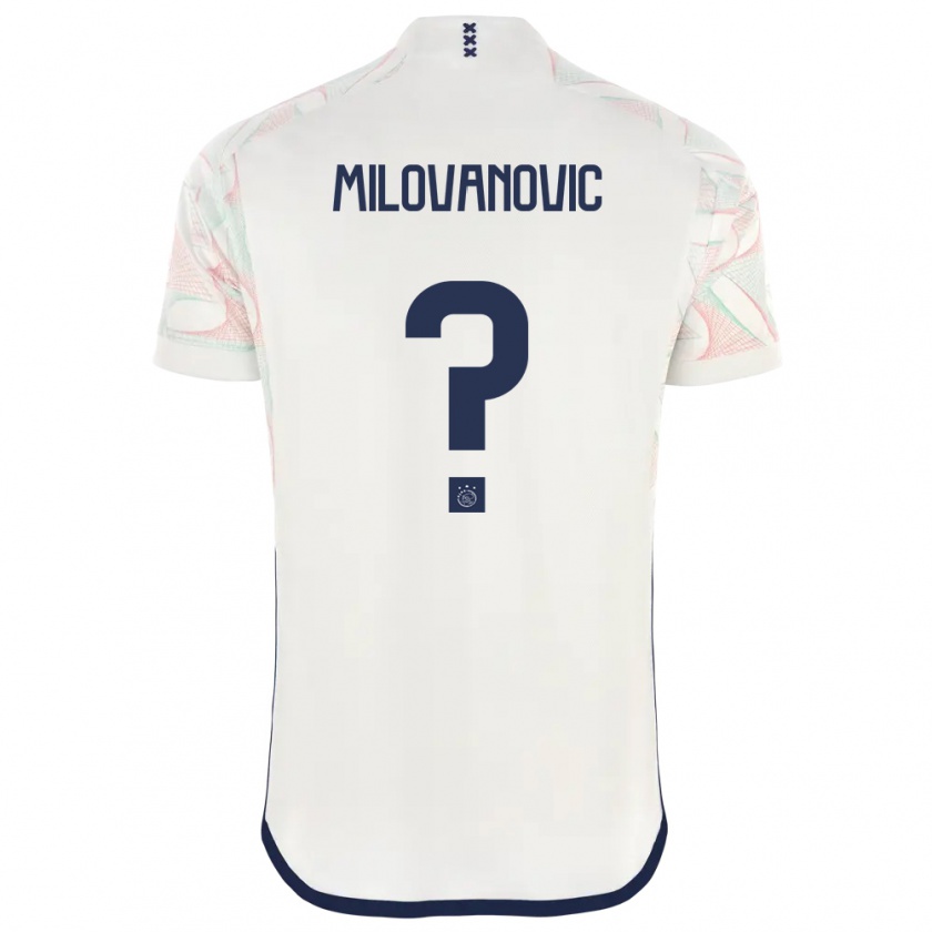 Kandiny Femme Maillot Mateja Milovanovic #0 Blanc Tenues Extérieur 2023/24 T-Shirt