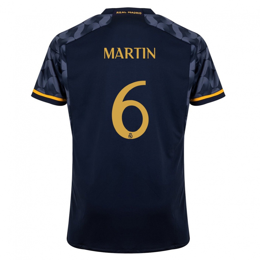 Kandiny Femme Maillot Mario Martín #6 Bleu Foncé Tenues Extérieur 2023/24 T-Shirt