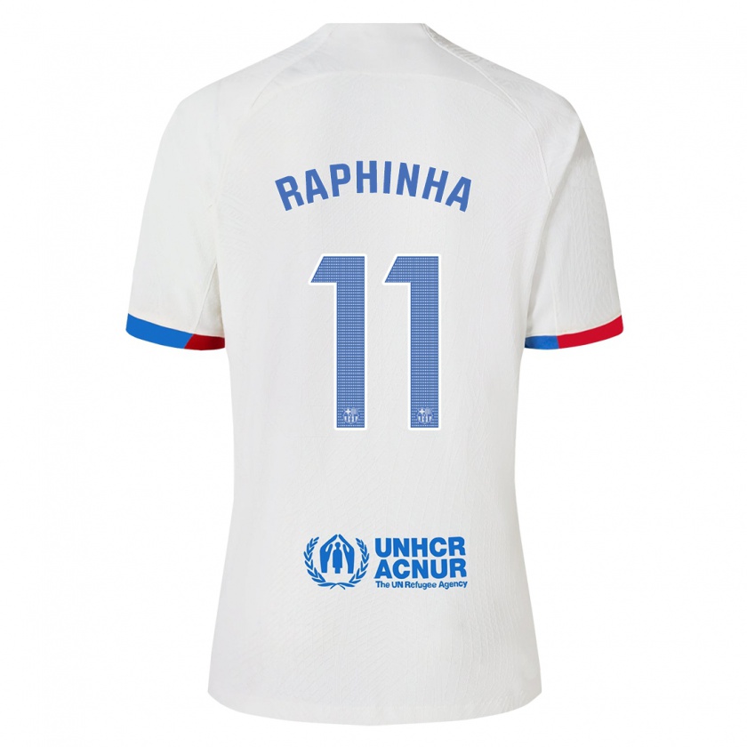 Kandiny Femme Maillot Raphinha #11 Blanc Tenues Extérieur 2023/24 T-Shirt