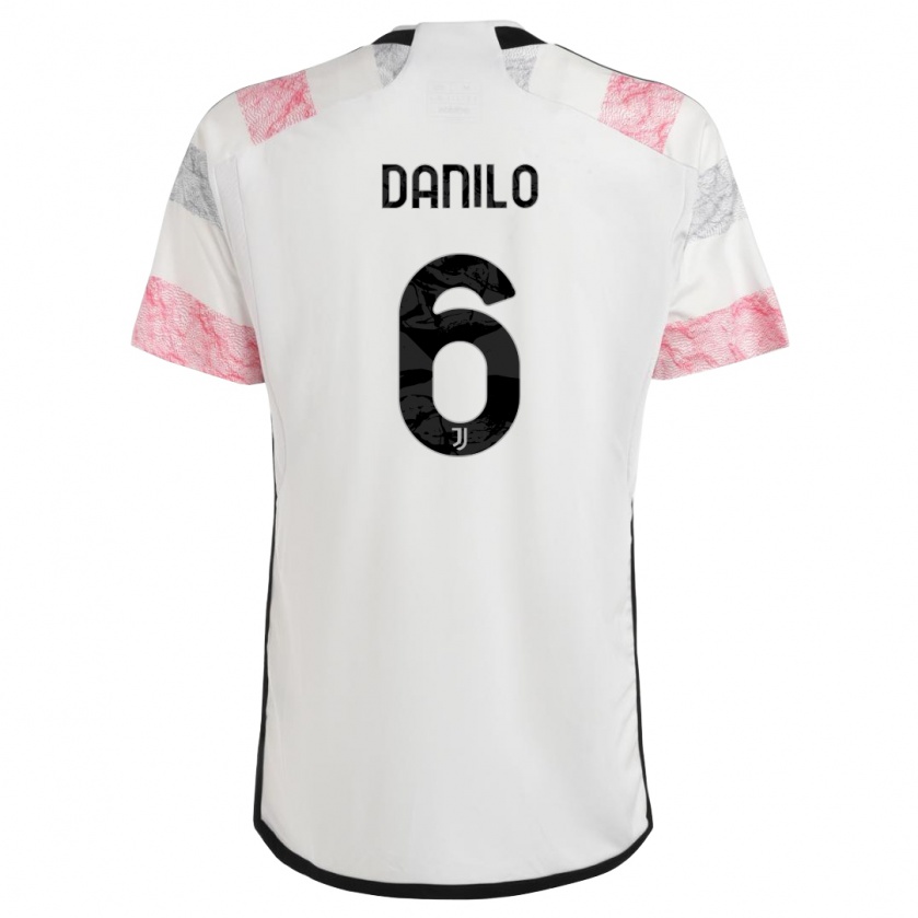 Kandiny Femme Maillot Danilo #6 Blanc Rose Tenues Extérieur 2023/24 T-Shirt