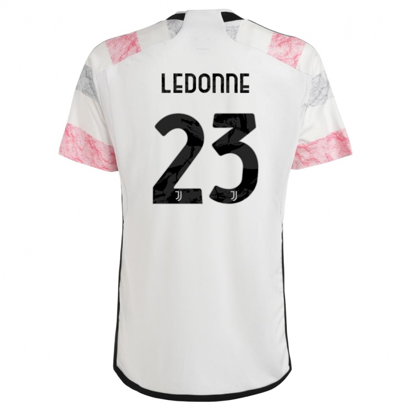 Kandiny Femme Maillot Nicolo Ledonne #23 Blanc Rose Tenues Extérieur 2023/24 T-Shirt