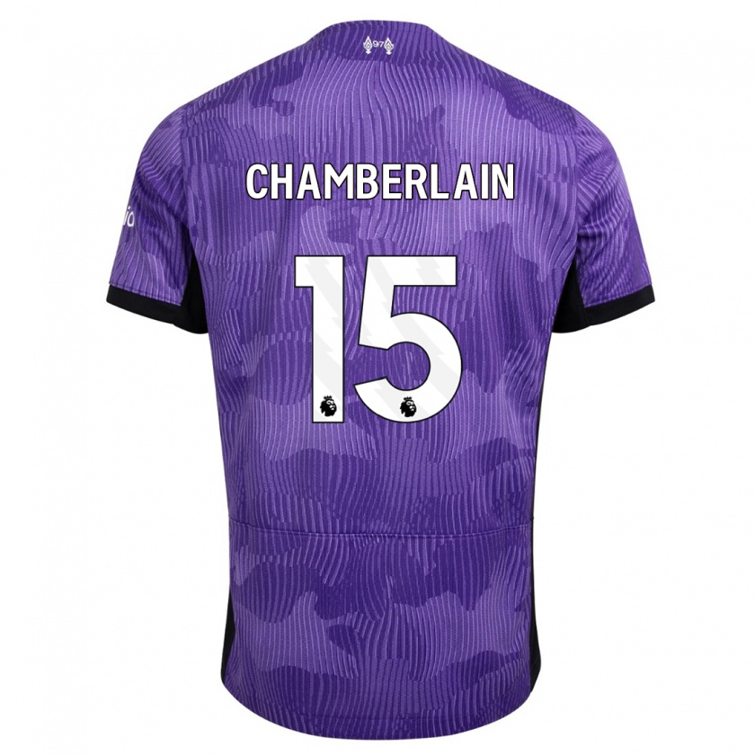 Kandiny Femme Maillot Alex Oxlade Chamberlain #15 Violet Troisieme 2023/24 T-Shirt