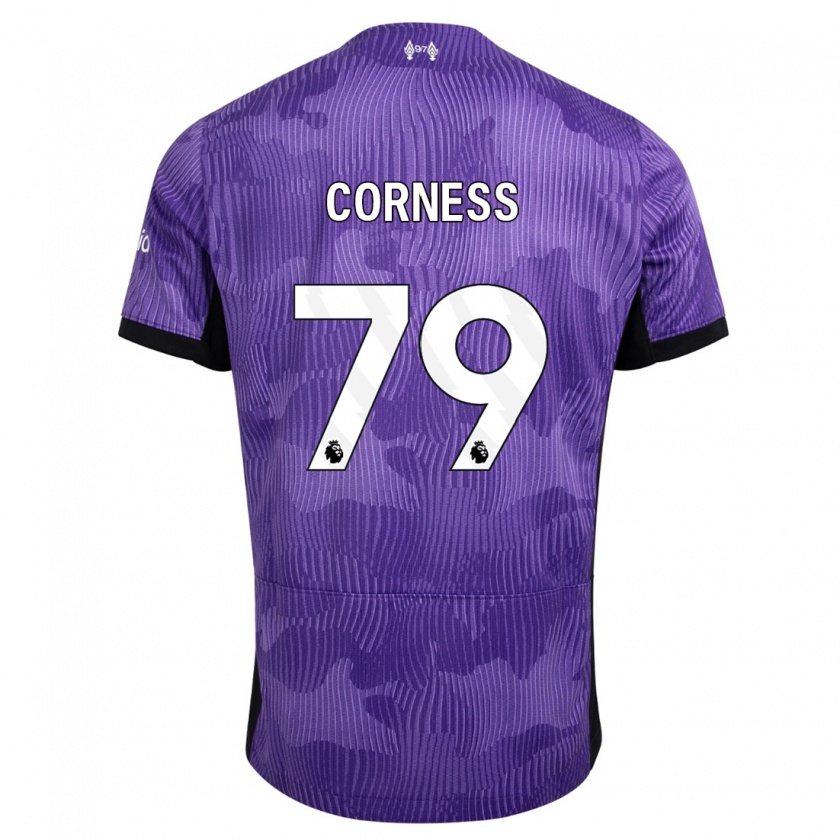 Kandiny Femme Maillot Dominic Corness #79 Violet Troisieme 2023/24 T-Shirt