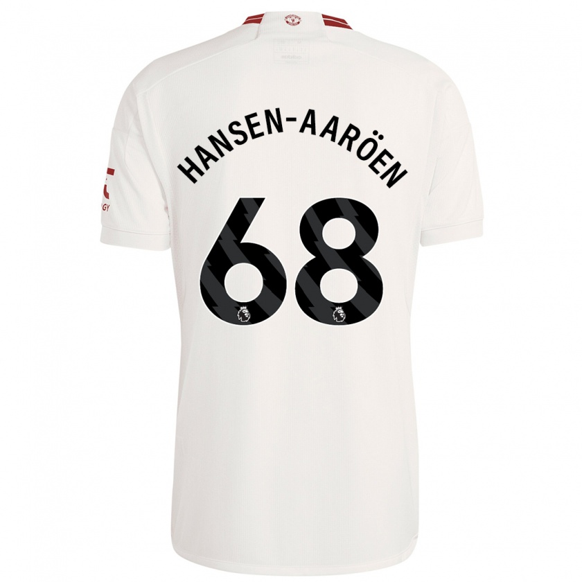 Kandiny Femme Maillot Isak Hansen-Aaröen #68 Blanc Troisieme 2023/24 T-Shirt