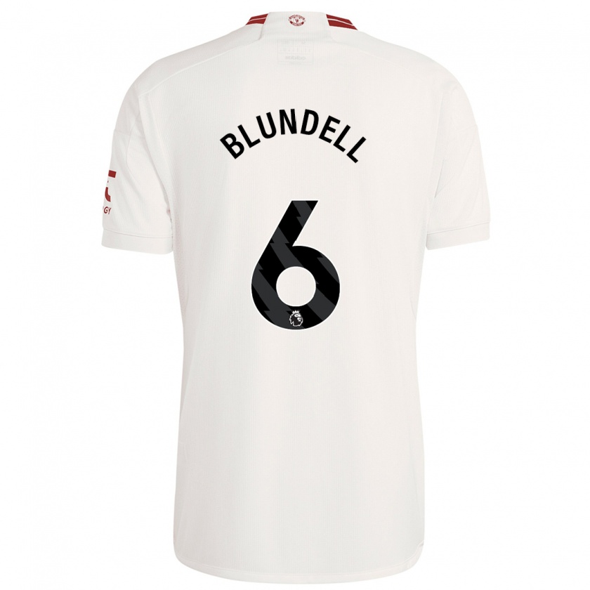 Kandiny Femme Maillot Hannah Blundell #6 Blanc Troisieme 2023/24 T-Shirt