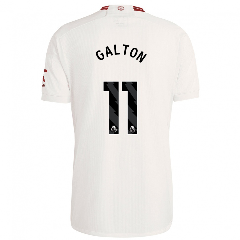Kandiny Femme Maillot Leah Galton #11 Blanc Troisieme 2023/24 T-Shirt