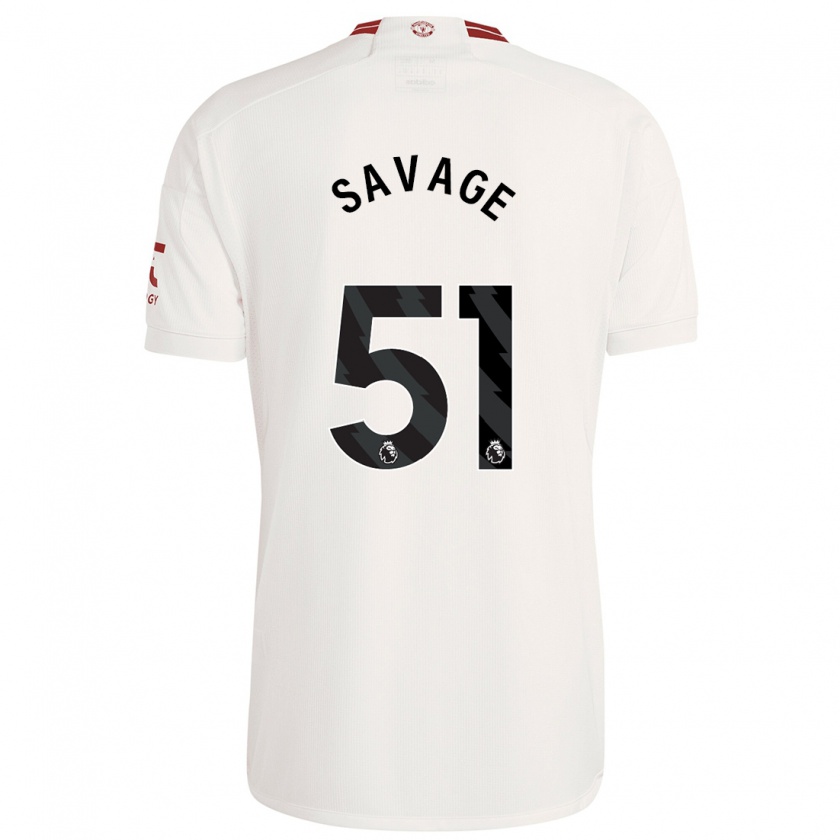 Kandiny Femme Maillot Charlie Savage #51 Blanc Troisieme 2023/24 T-Shirt