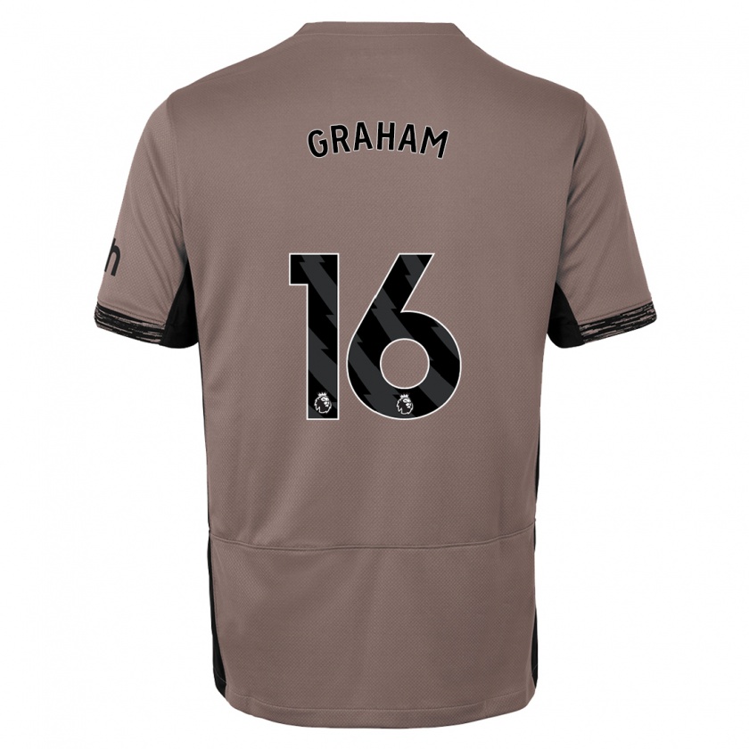 Kandiny Femme Maillot Kit Graham #16 Beige Foncé Troisieme 2023/24 T-Shirt
