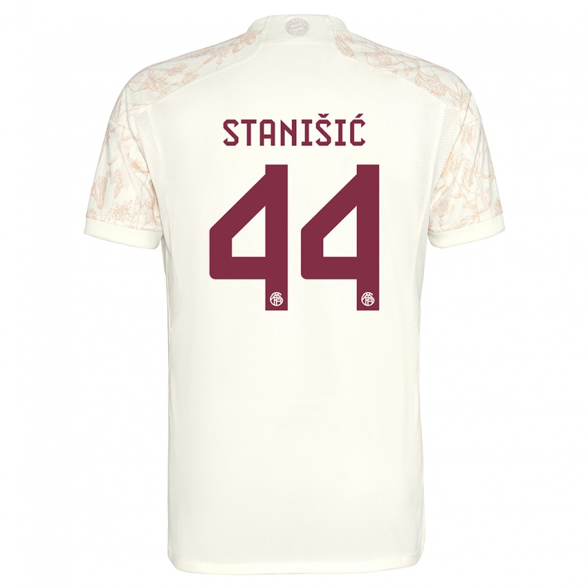 Kandiny Femme Maillot Josip Stanisic #44 Blanc Cassé Troisieme 2023/24 T-Shirt