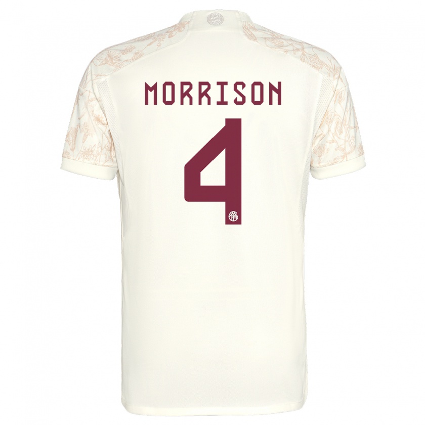 Kandiny Femme Maillot Liam Morrison #4 Blanc Cassé Troisieme 2023/24 T-Shirt