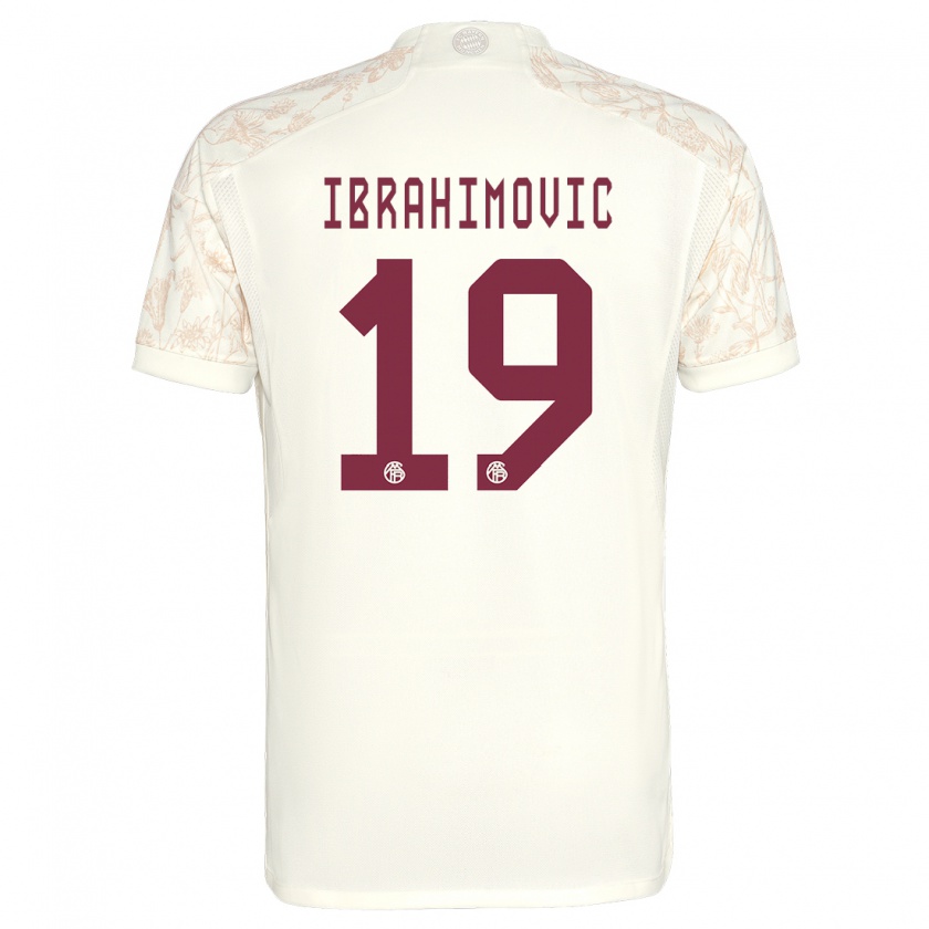 Kandiny Femme Maillot Arijon Ibrahimovic #19 Blanc Cassé Troisieme 2023/24 T-Shirt