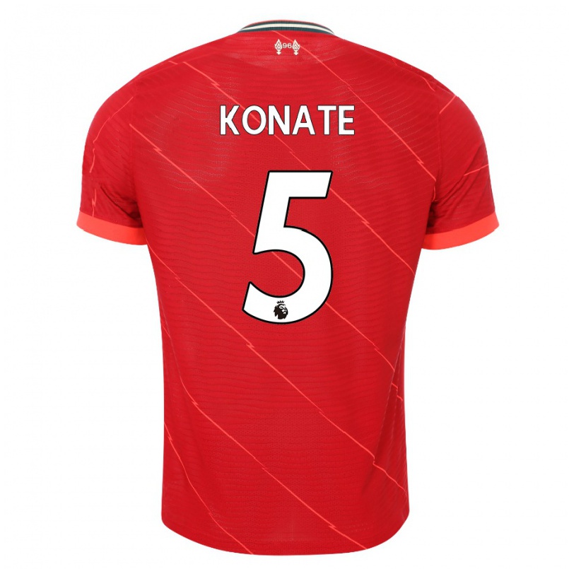 Enfant Football Maillot Ibrahima Konate #5 Rouge Tenues Domicile 2021/22 T-shirt