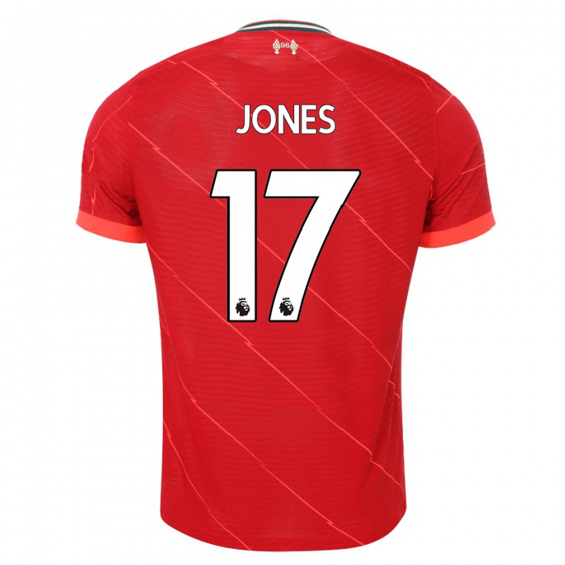 Enfant Football Maillot Curtis Jones #17 Rouge Tenues Domicile 2021/22 T-shirt