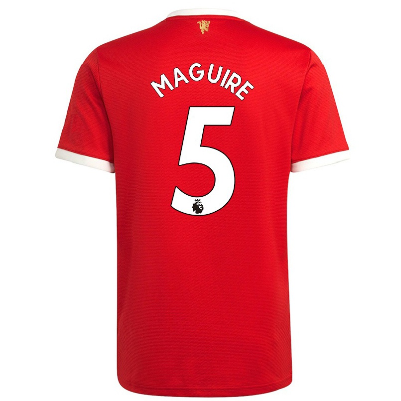 Enfant Football Maillot Harry Maguire #5 Rouge Tenues Domicile 2021/22 T-shirt