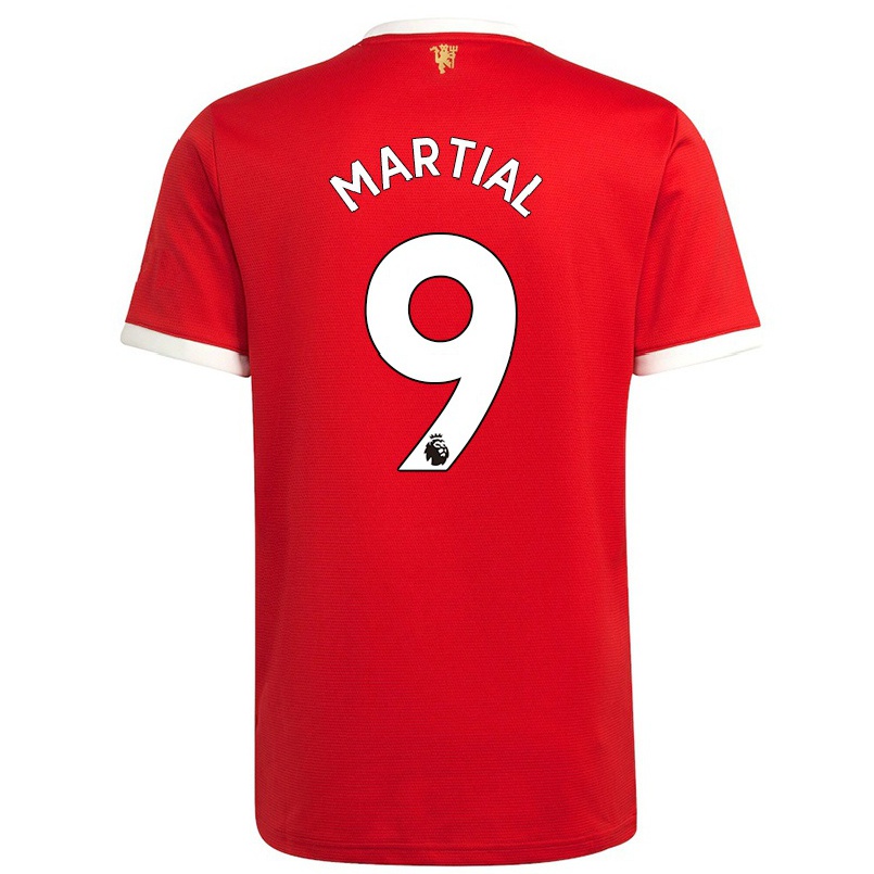 Enfant Football Maillot Anthony Martial #9 Rouge Tenues Domicile 2021/22 T-shirt