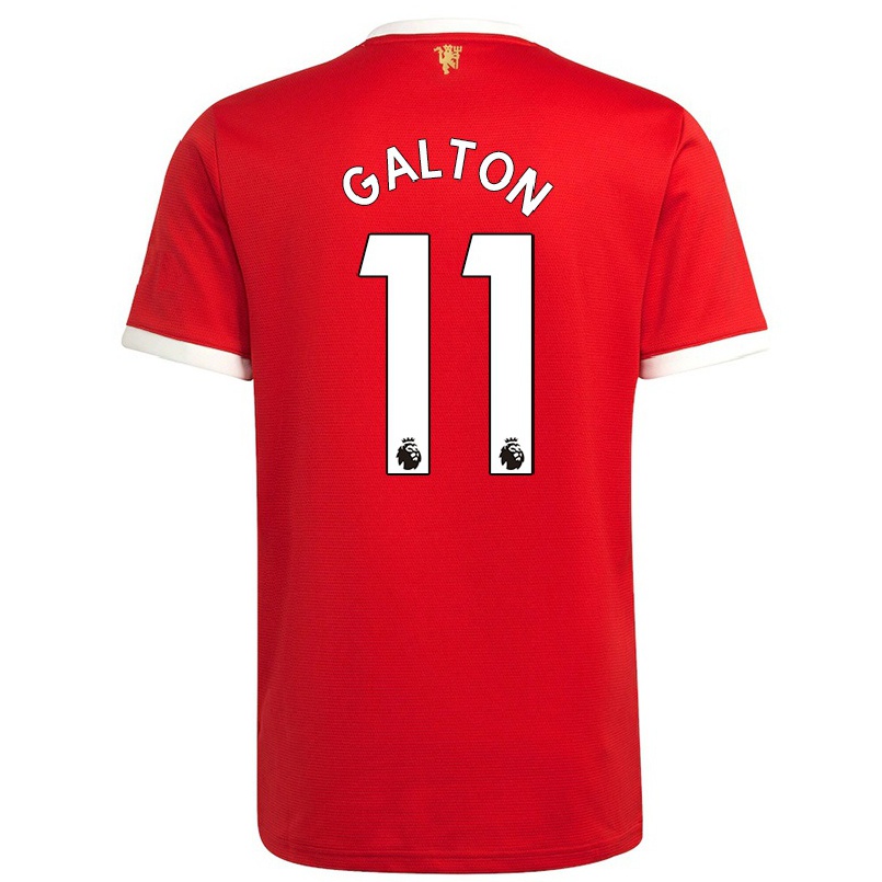 Enfant Football Maillot Leah Galton #11 Rouge Tenues Domicile 2021/22 T-shirt