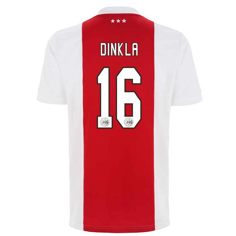 Enfant Football Maillot Claire Dinkla #16 Rouge Blanc Tenues Domicile 2021/22 T-shirt