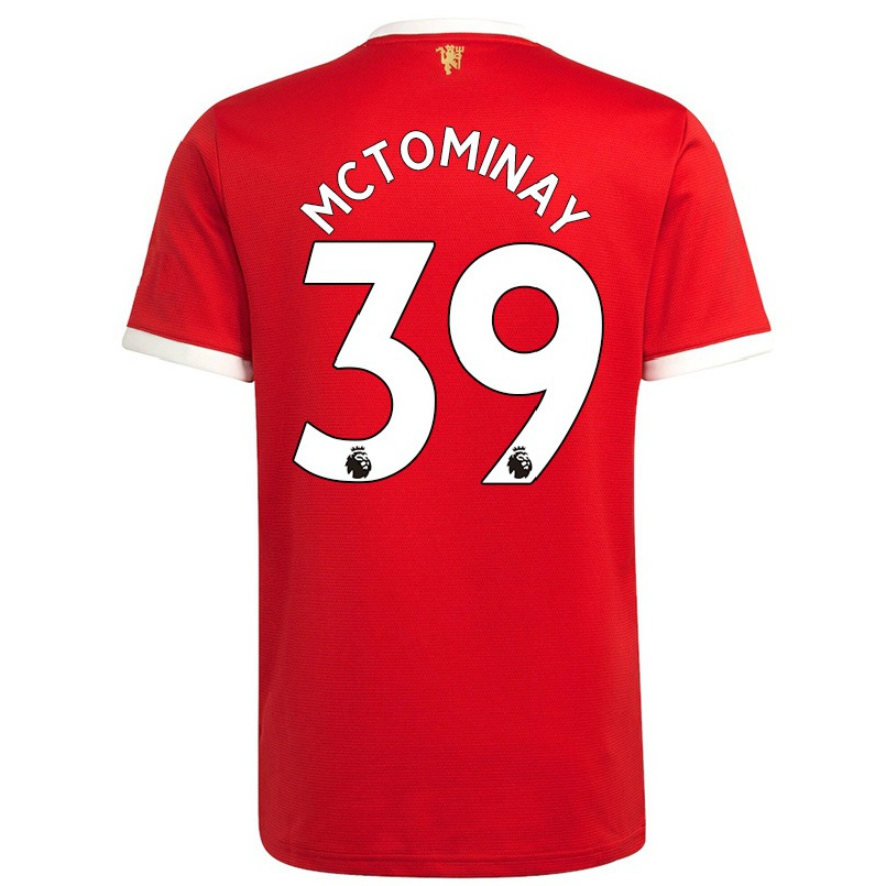 Enfant Football Maillot Scott Mctominay #39 Rouge Tenues Domicile 2021/22 T-shirt
