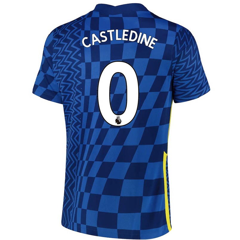 Enfant Football Maillot Leo Castledine #0 Bleu Foncé Tenues Domicile 2021/22 T-shirt