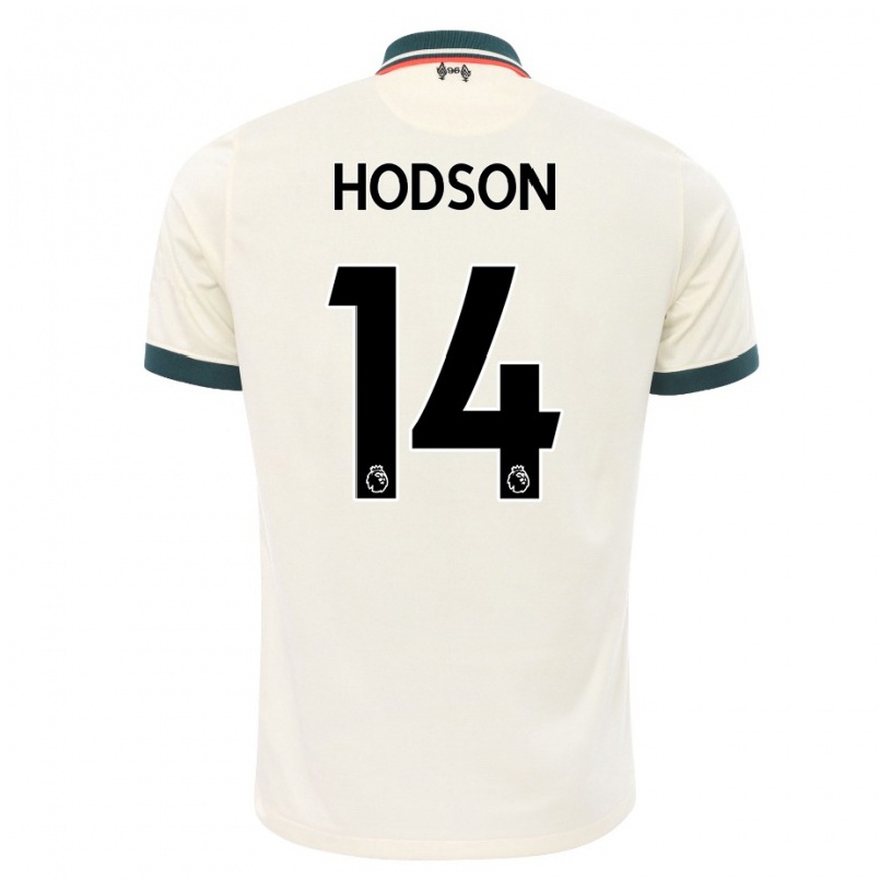 Enfant Football Maillot Ashley Hodson #14 Beige Tenues Extérieur 2021/22 T-shirt
