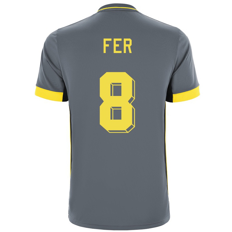 Enfant Football Maillot Leroy Fer #8 Gris Noir Tenues Extérieur 2021/22 T-shirt