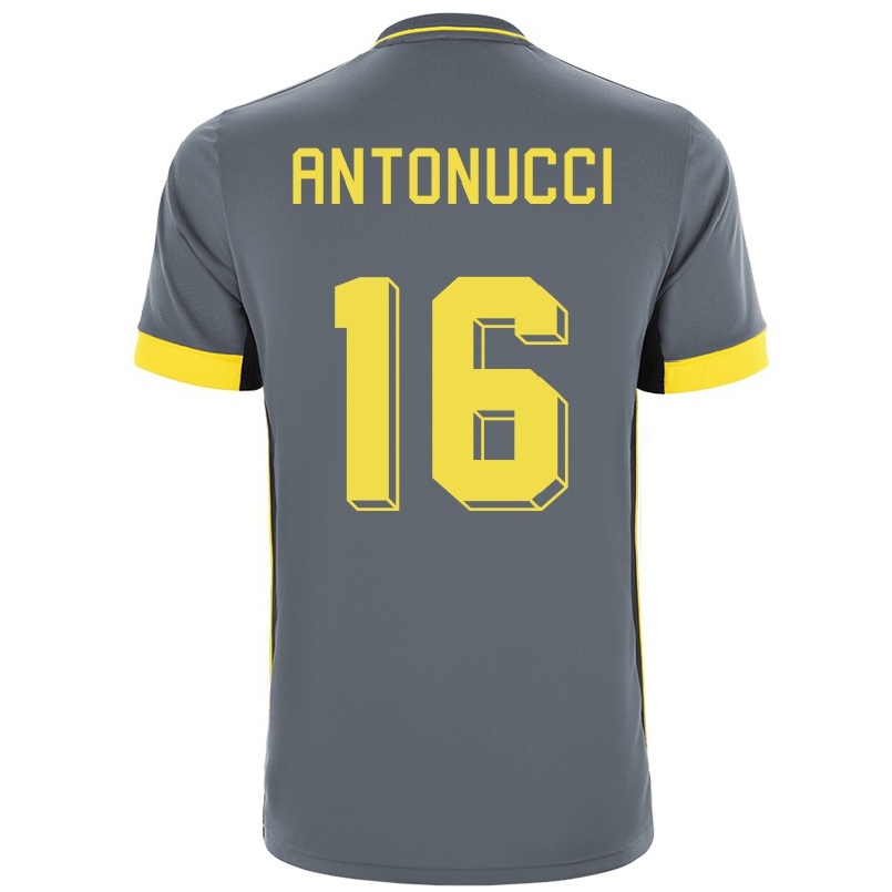 Enfant Football Maillot Francesco Antonucci #16 Gris Noir Tenues Extérieur 2021/22 T-shirt