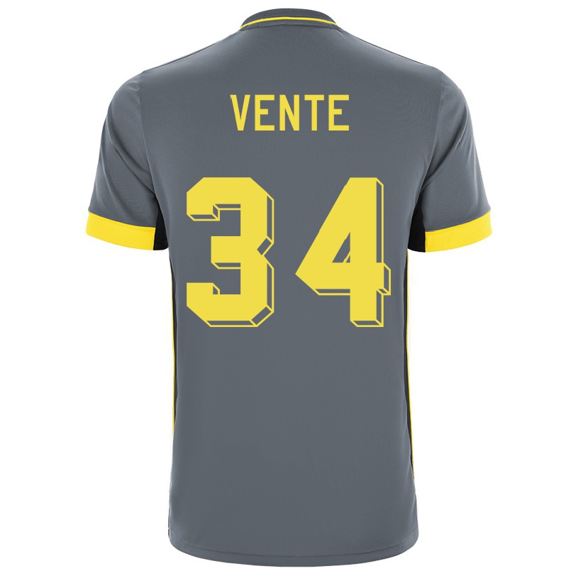 Enfant Football Maillot Dylan Vente #34 Gris Noir Tenues Extérieur 2021/22 T-shirt