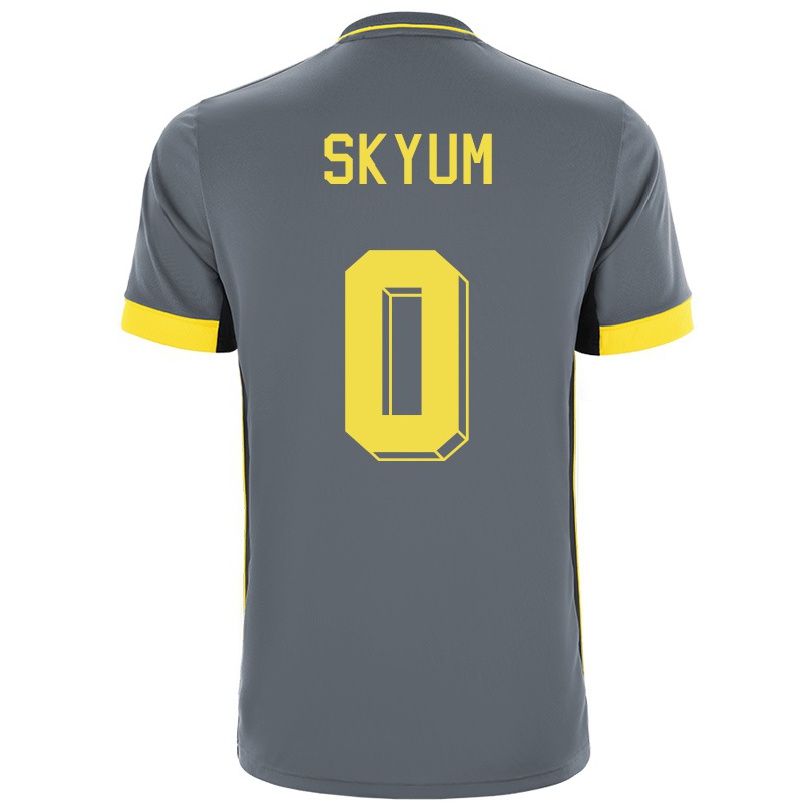 Enfant Football Maillot Levi Skyum #0 Gris Noir Tenues Extérieur 2021/22 T-shirt