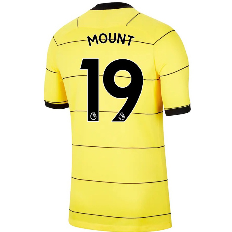 Enfant Football Maillot Mason Mount #19 Jaune Tenues Extérieur 2021/22 T-shirt