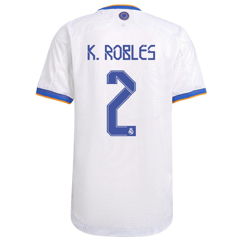 Enfant Football Maillot Kenti Robles #2 Blanche Tenues Domicile 2021/22 T-shirt
