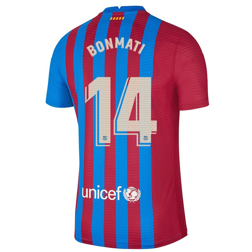 Enfant Football Maillot Aitana Bonmati #14 Bleu Marron Tenues Domicile 2021/22 T-shirt