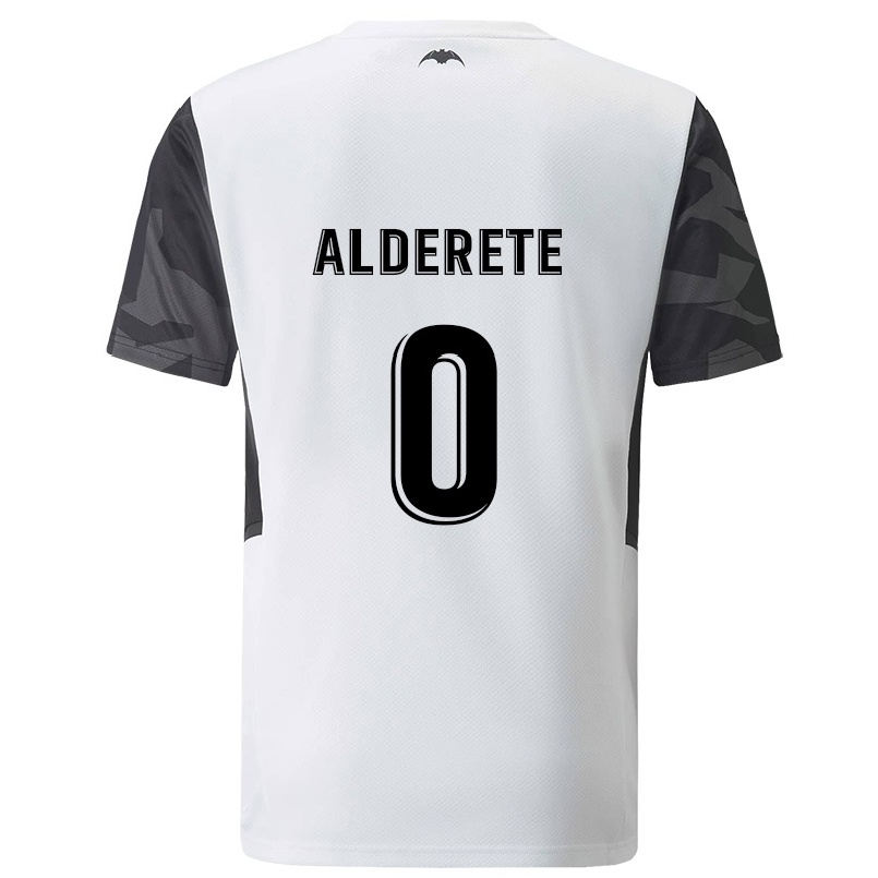 Enfant Football Maillot Omar Alderete #0 Blanche Tenues Domicile 2021/22 T-shirt