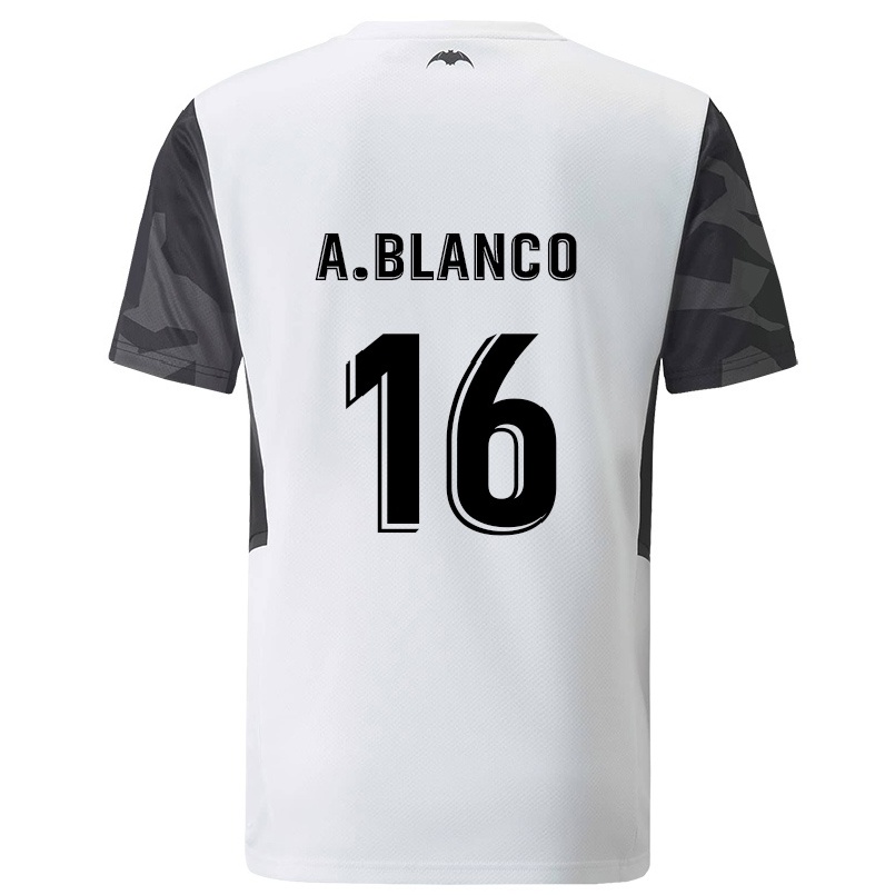 Enfant Football Maillot Alex Blanco #16 Blanche Tenues Domicile 2021/22 T-shirt
