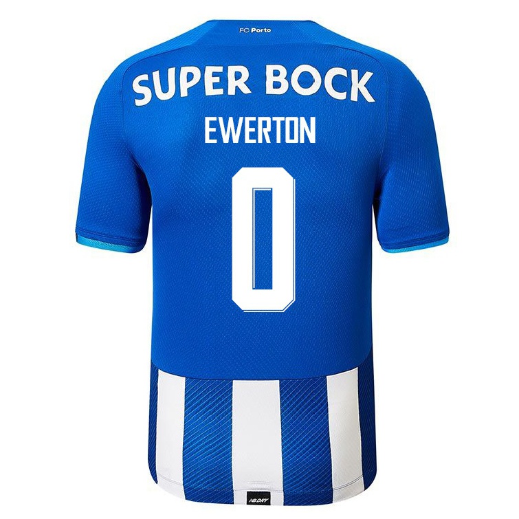 Enfant Football Maillot Ewerton #0 Bleu Royal Tenues Domicile 2021/22 T-shirt