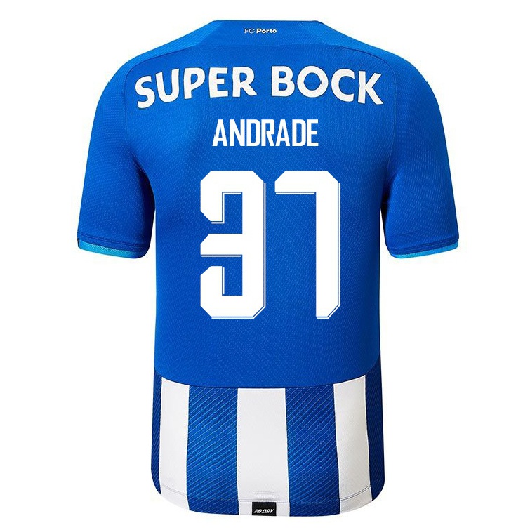 Enfant Football Maillot Fernando Andrade #37 Bleu Royal Tenues Domicile 2021/22 T-shirt