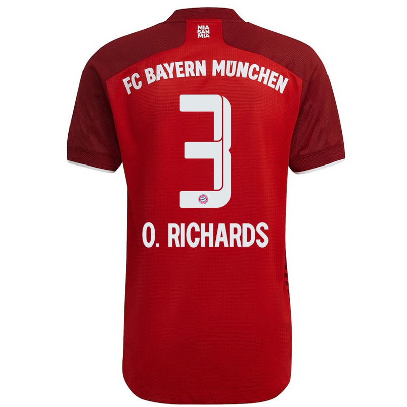 Enfant Football Maillot Omar Richards #3 Rouge Foncé Tenues Domicile 2021/22 T-shirt