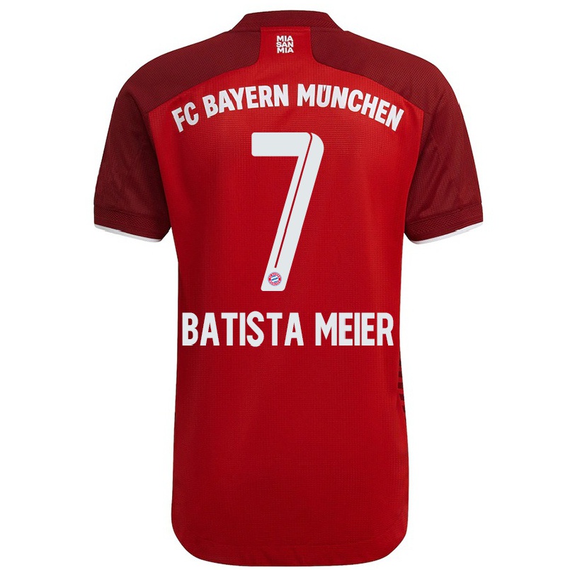 Enfant Football Maillot Oliver Batista Meier #7 Rouge Foncé Tenues Domicile 2021/22 T-shirt