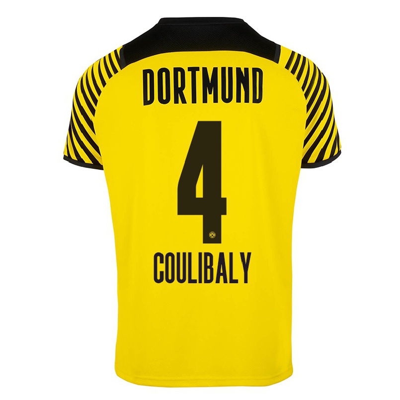 Enfant Football Maillot Soumaila Coulibaly #4 Jaune Tenues Domicile 2021/22 T-shirt