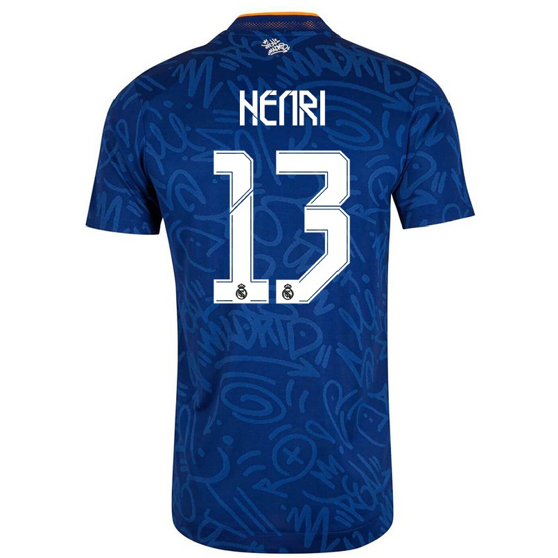 Enfant Football Maillot Veesaar Henri #13 Bleu Foncé Tenues Extérieur 2021/22 T-shirt