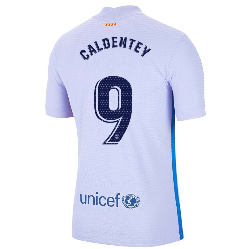 Enfant Football Maillot Mariona Caldentey #9 Mauve Clair Tenues Extérieur 2021/22 T-shirt