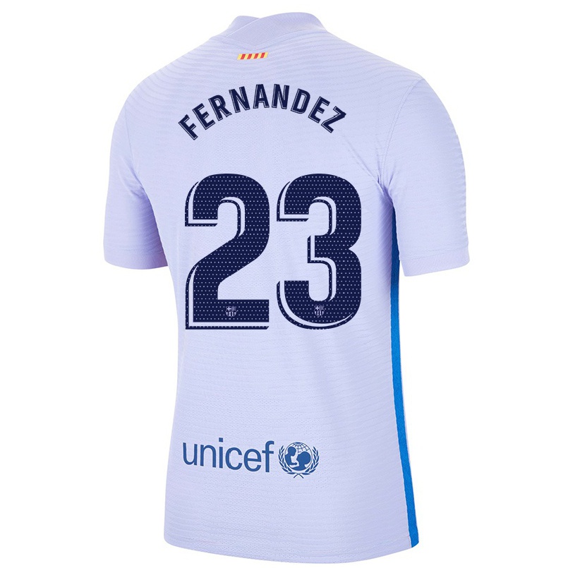Enfant Football Maillot Jana Fernandez #23 Mauve Clair Tenues Extérieur 2021/22 T-Shirt