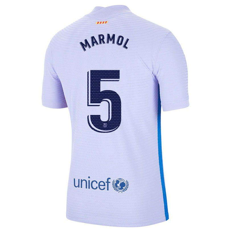 Enfant Football Maillot Mika Marmol #5 Mauve Clair Tenues Extérieur 2021/22 T-shirt