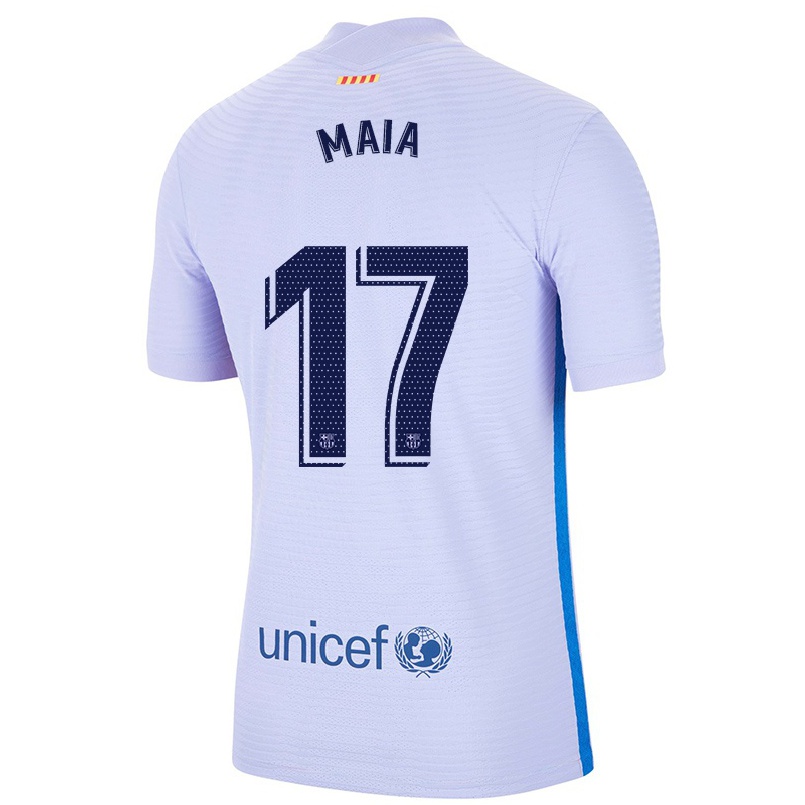 Enfant Football Maillot Gustavo Maia #17 Mauve Clair Tenues Extérieur 2021/22 T-shirt