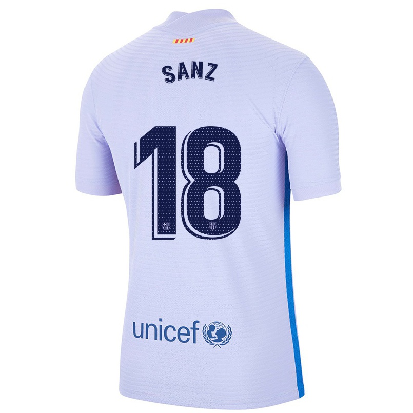 Enfant Football Maillot Alvaro Sanz #18 Mauve Clair Tenues Extérieur 2021/22 T-shirt